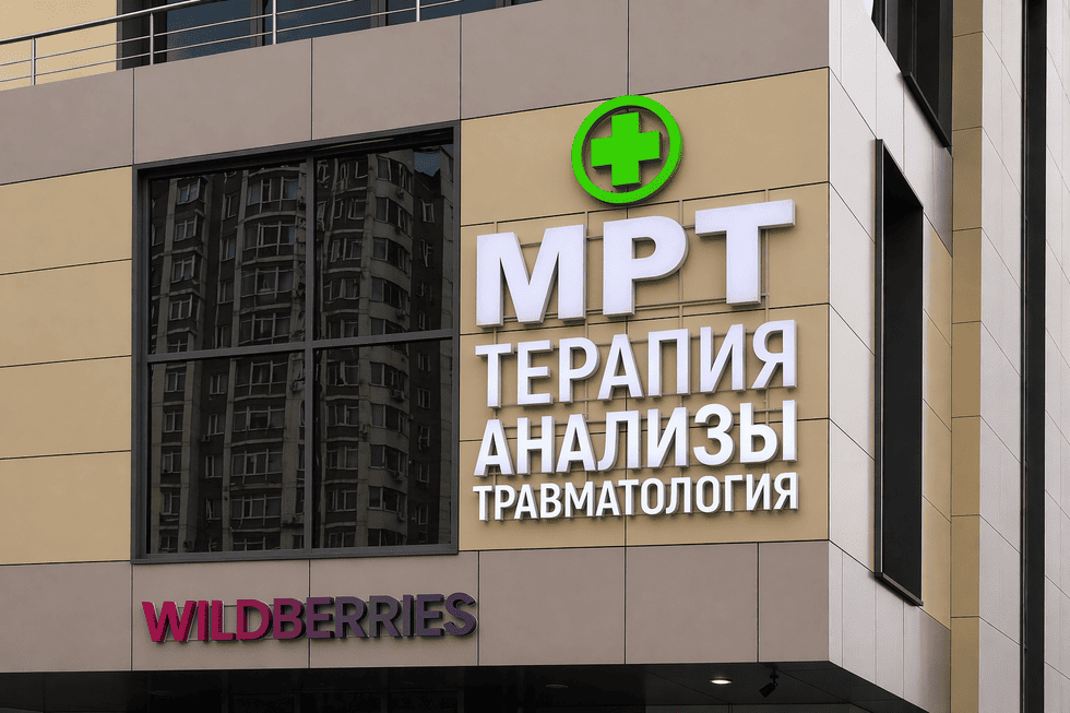 Вывески для медицинских центров в жилых комплексах