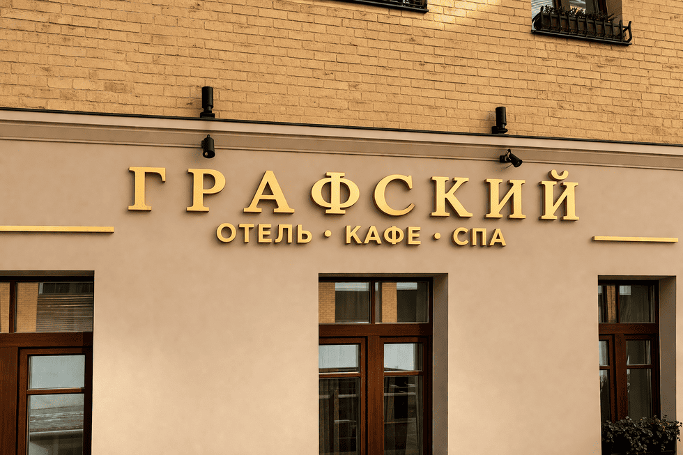 Вывеска для отеля и СПА: как подчеркнуть статус через фасад