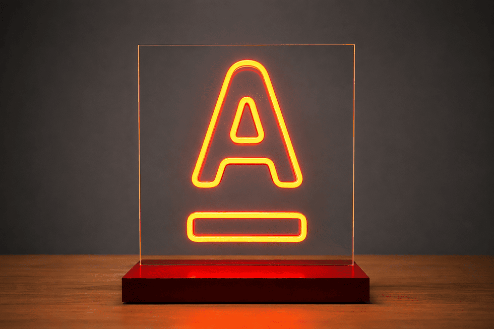 Настольная световая табличка из акрила с LED-неоном: идеи для бизнеса и интерьера. Изготовление под заказ