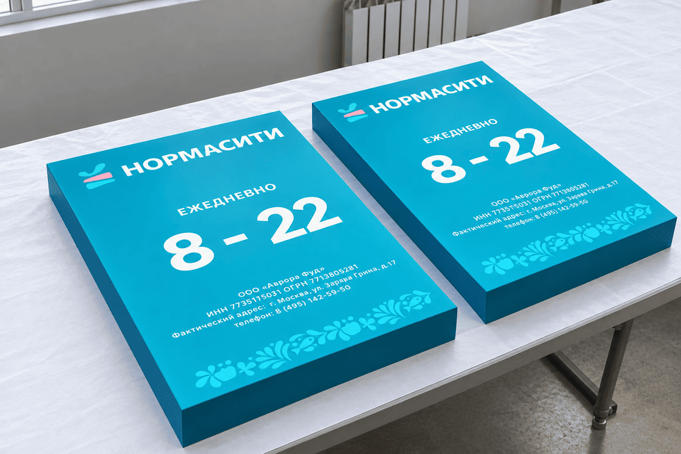 Световые короба на фасаде