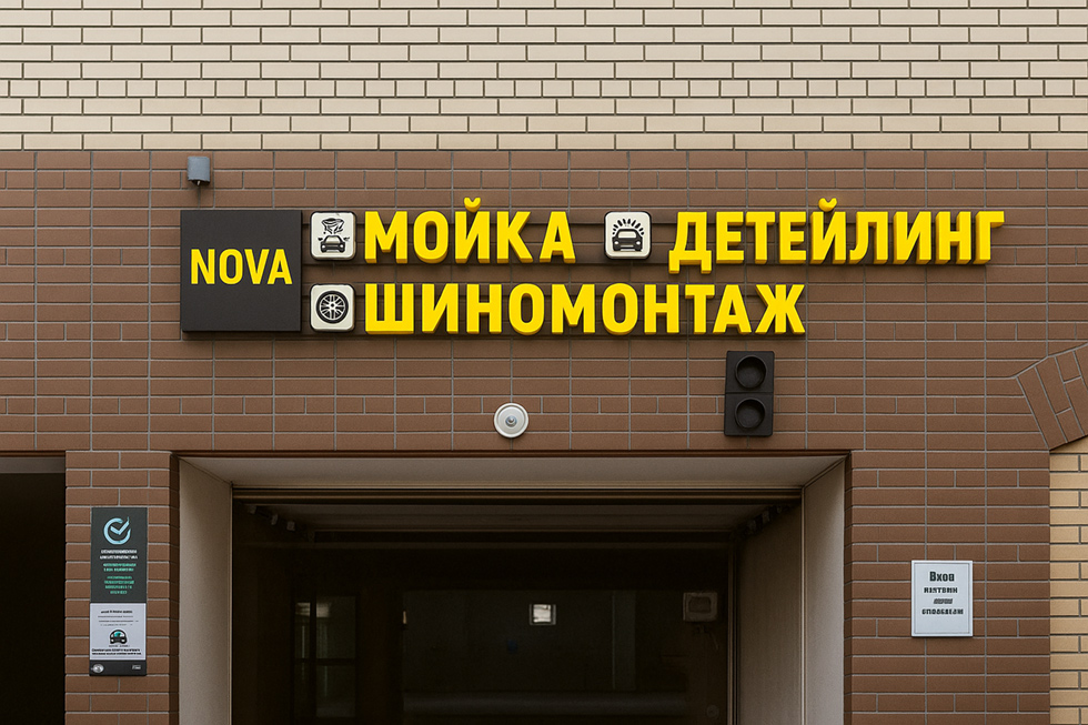 Вывеска для сети автомоек