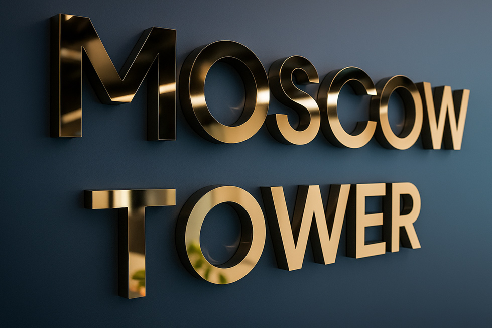 Объёмные буквы для Moscow Tower: как металл превращается в стиль
