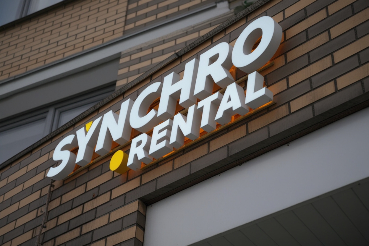 Световая вывеска для компании SYNCHRO RENTAL